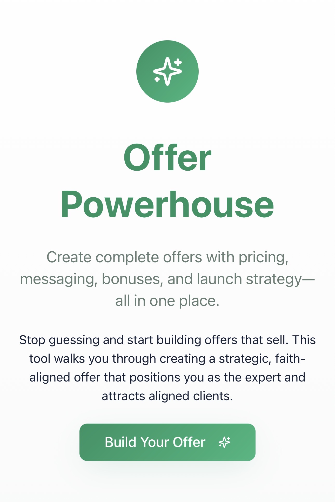 Offer Powerhouse — system built by Saavi